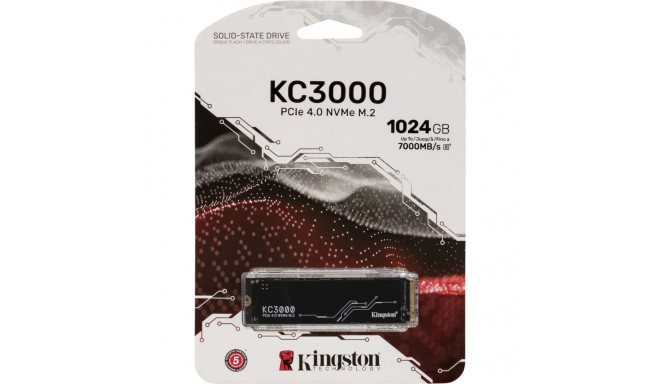 Kingston KC3000 1024 Gt M.2 NVMe -SSD-kovalevy