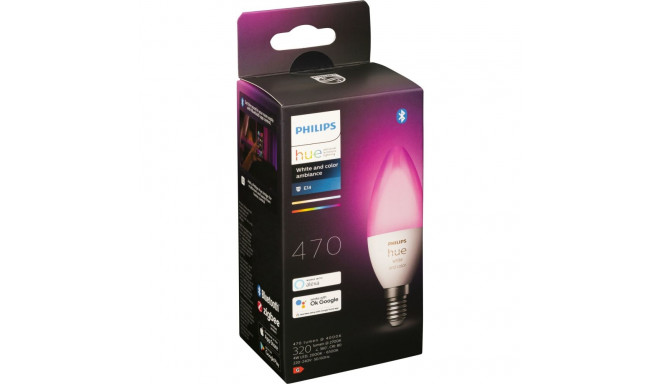 Philips Hue White and Color Ambiance -LED-älylamppu, E14, 470 lm