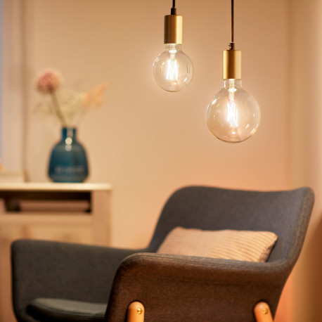 WiZ älylamppu globe, E27, kirkas lasi, tunable white - valkoisen valon sävyt, Wi-Fi, 2700-6500 K, 80