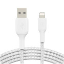 Belkin BOOST CHARGE™ Lightning - USB-A kaapeli punottu, 3m, valkoinen