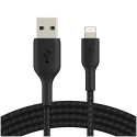 Belkin BOOST CHARGE™ Lightning - USB-A kaapeli punottu, 3m, musta