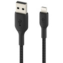 Belkin BOOST CHARGE™ Lightning - USB-A kaapeli punottu, 0,15m, musta