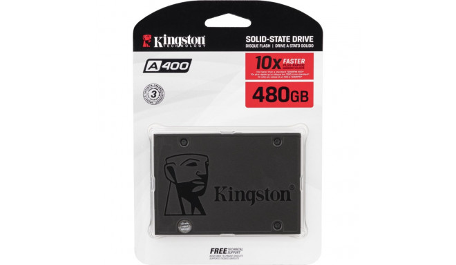 Kingston A400 480 Gt SATA3 2,5" -SSD-levy
