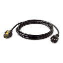 APC virtajohto maadoitettu 230V 3m pitkä, lukittuva, 16A, musta, schuko-IEC320 C19