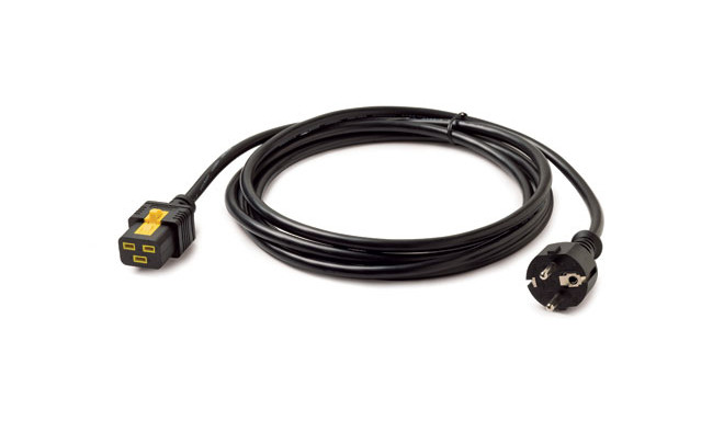 APC virtajohto maadoitettu 230V 3m pitkä, lukittuva, 16A, musta, schuko-IEC320 C19
