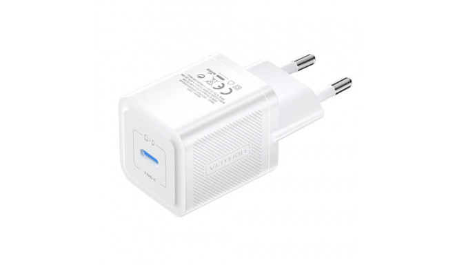 Wall charger, Vention, FEPW0-EU, USB-C, 20W, GaN (white)