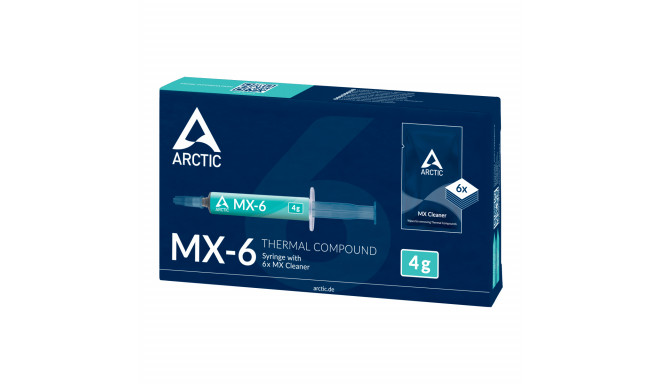 Arctic MX-6 termopasta, 4 g + 6 tk MX Cleaner puhastuslappe