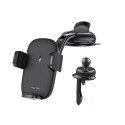 Acefast automatic phone holder for windshield, cockpit and air vent with Qi 15W wireless charger bla