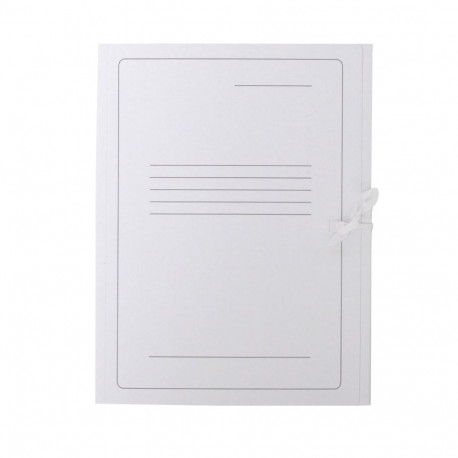 Binder A4, 300gsm, WHITE, with print, with laces