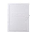 Cardboard folder with ribbons SMLT A4 white 300g