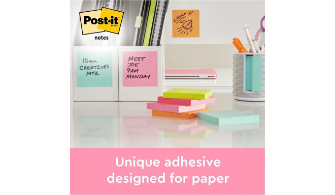 Note paper 76x76mm POST-IT Beachside 6546BEA pastels 6x100 sheets