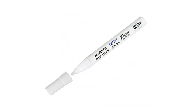 Color marker GRAND Paint GR-25 (metal, glass, plastic) with a conical tip, white