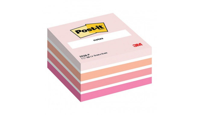 Notepad 76x76mm POST-IT 2028P pink pastel shades 450 sheets