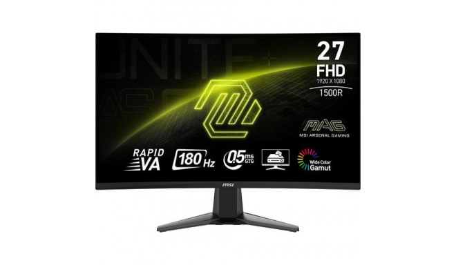 MSI MAG 27C6F computer monitor 68.6 cm (27&quot;) 1920 x 1080 pixels Full HD LCD Black