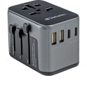 Verbatim universal travel adapter UTA-03, travel plug (black/silver, 2x USB-A, 3x USB-C) Verbatim universal travel adapter UTA-03, travel plug (black/silver, 2x USB-A, 3x USB-C)
