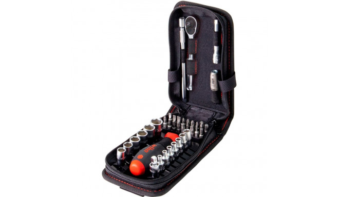 Wiha socket and bit set 1/4, 40 pieces (with ratchet and plug-in handle)