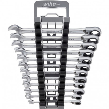 Ringratschen-Gabelschlüssel-Set, 12-teilig, umschaltbar (SW 8 - 19mm)