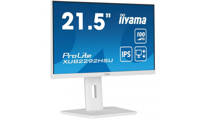 iiyama ProLite XUB2292HSU-W6, LED monitor - 22 -  white (matt), FullHD, IPS, AMD Free-Sync, 100Hz pa