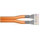 Digitus Professional Cat7 S/FTP installation cable duplex, Dca (orange, 100 meter roll)
