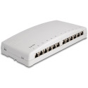 DeLOCK Mini Desktop Patch Panel 12 Port Cat.6a (grey)