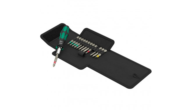 Wera Kraftform Kompakt 838 RA S Imperial Set 1, with ratchet function, bit set (black/green, 1/4, in