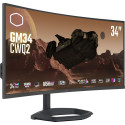 Cooler Master GM34-CWQ2, LED monitor - 34 - black, UWQHD, VA, curved, quantum dot, 180Hz panel