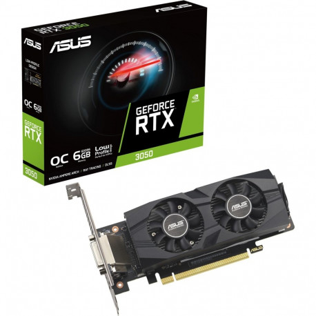 GeForce videokaart RTX 3050 LP-BRK (1x DisplayPort, 1x HDMI 2.1, 1x DVI-D)