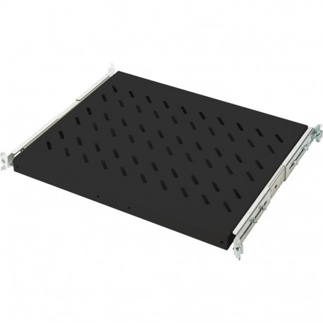 Fachboden ausziehbar 600mm 1HE (schwarz)