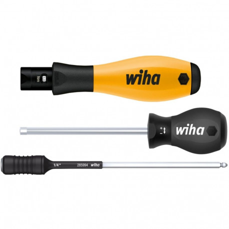 Wiha torque screwdriver set TorqueVario-S Micro ESD (black/yellow, 18 pieces, 0.1 - 0.6Nm)