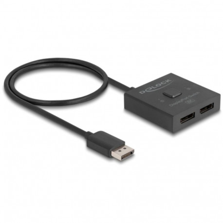 DisplayPort lüliti 2>1 kahe suunaga 8K 50cm, must