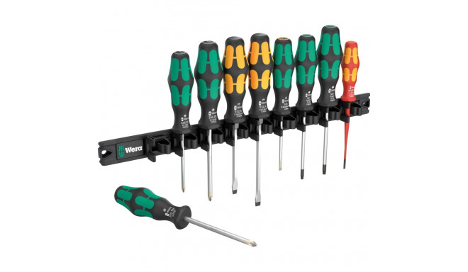 Wera 9650 magnetic strip Kraftform screwdriver set, 9 pieces