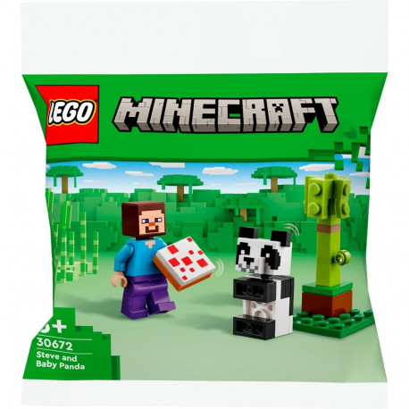 Minecraft minifiguurid 30672 Steve ja beebi-panda, polybag