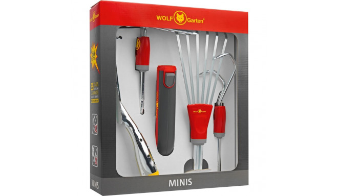 WOLF-Garten multi-star mini set P 262, 5-piece garden set (red/grey)