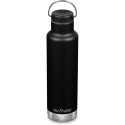 Klean Kanteen drinking bottle Classic VI vacuum insulated, 592ml (black (matt), with black loop cap)