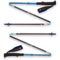 Black Diamond Distance Carbon Z Trekking poles, fitness equipment (blue, 1 pair, 130 cm)