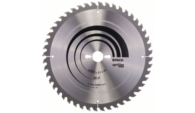 Bosch circular saw blade Optiline Wood, O 300mm, 48Z