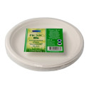 Sugarcane plate 18cm white 10pcs in a pack biodegradable