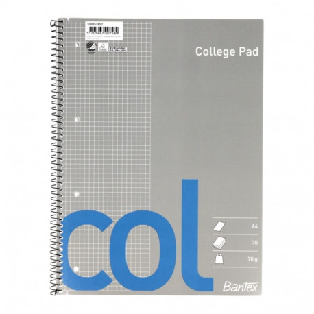 BANTEX Col College Pad, A4+ Squared 70sh