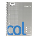 Folder in spiral binding A4+ checkered BANTEX College Pad cardboard covers 70 sheets