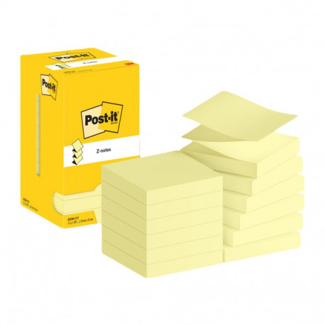 Wet paper 76x76mm POST-IT Z-notes R330 yellow 12x100 sheet