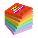 Note paper 76x76mm POST-IT Super Sticky 654SS Playful 6x90 sheets