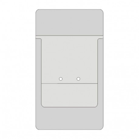 Pliiatsitasku 90x160mm valge PVC