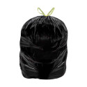 Garbage bag with strings 35L (520x620mm) LDPE 30mic 15pcs/roll black