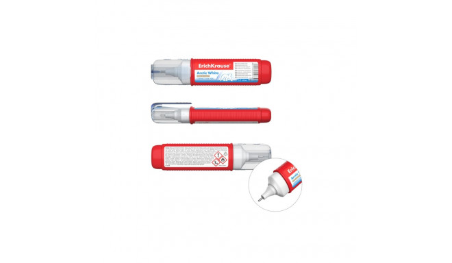 Correction pen ErichKrause® Arctic white, 12 ml (plastic box 12 pcs)