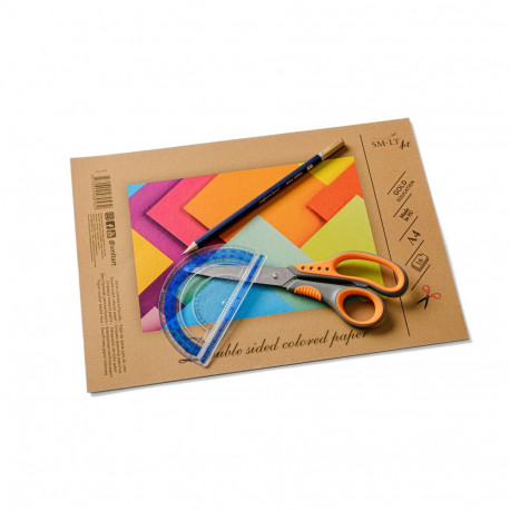 Colored paper double-sided SMLT A4 80g 8 colors 16 sheets