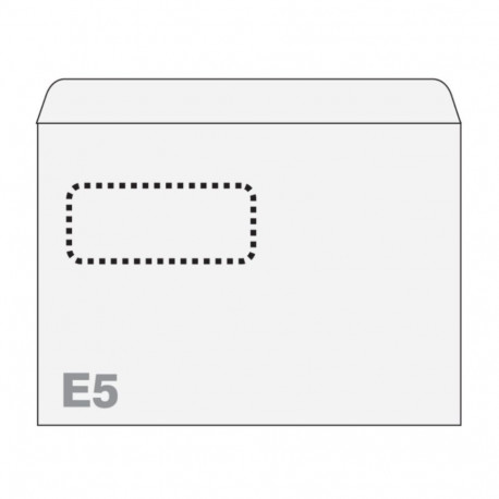 Ümbrik E5 iseliimuv aken 30x90mm 1000tk