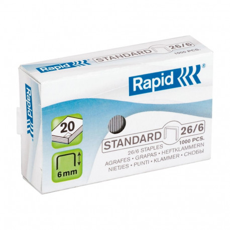 Staples Rapid Standard 26/6 Galv. B/1000
