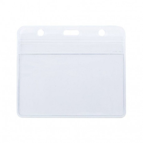 Name tag holder 90x60mm horizontal PVC plastic