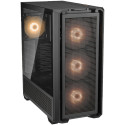 COUGAR | MX600 Black | PC Case | Mid Tower / Mesh Front Panel / 3 x 140mm + 1 x 120mm Fans / Transpa
