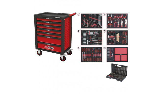 598 parts cart with tools KS TOOLS Racing line